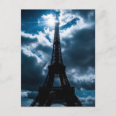 Eiffel Tower Blue Night Briefkaart (Voorkant)