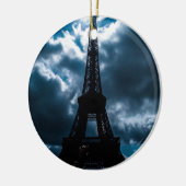 Eiffel Tower Blue Night Keramisch Ornament (Links)