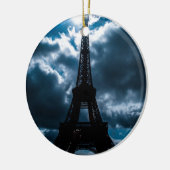 Eiffel Tower Blue Night Keramisch Ornament (Links)