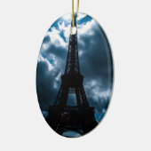 Eiffel Tower Blue Night Keramisch Ornament (Links)