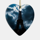 Eiffel Tower Blue Night Keramisch Ornament (Rechts)