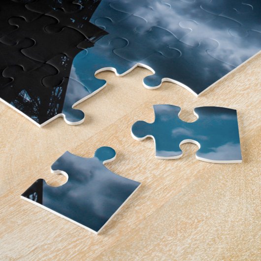 Eiffel Tower Blue Night Legpuzzel (Zijkant)