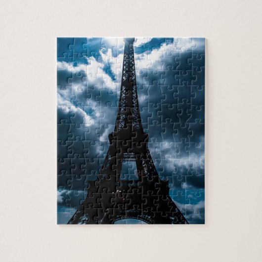 Eiffel Tower Blue Night Legpuzzel (Verticaal)