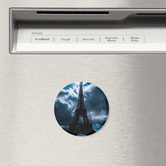Eiffel Tower Blue Night Magneet (Insitu (Vaatwasser))