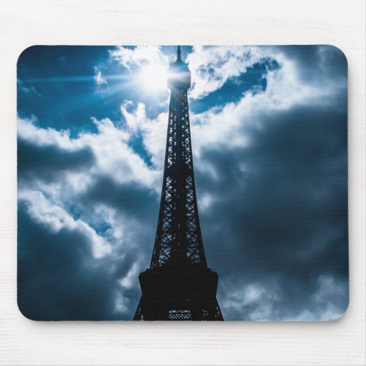 Eiffel Tower Blue Night Muismat (Voorkant)