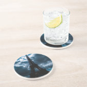 Eiffel Tower Blue Night Zandsteen Onderzetter (Zijkant)