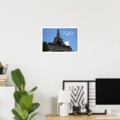 Eiffel Tower, Blue Sky, Parijs, Frankrijk Poster (Thuiskantoor)