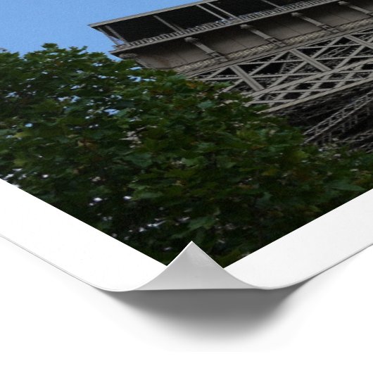 Eiffel Tower, Blue Sky, Parijs, Frankrijk Poster (Hoek)