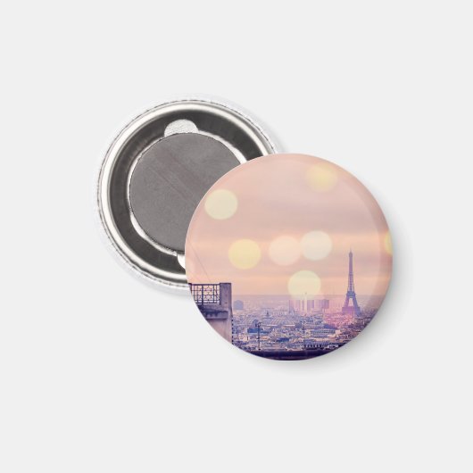 Eiffel Tower Bokeh Montmartre Photo Magnet (Voorkant / Achterkant)