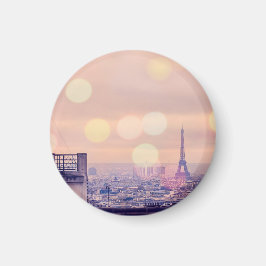 Eiffel Tower Bokeh Montmartre Photo Magnet