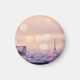 Eiffel Tower Bokeh Montmartre Photo Magnet