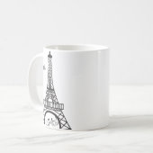 Eiffel Tower Bonjour Paris Mok (Voorkant links)
