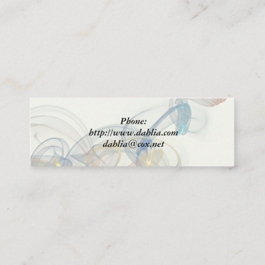 Eiffel Tower & Bow Mini Business Card Mini Visitekaartje (Achterkant)