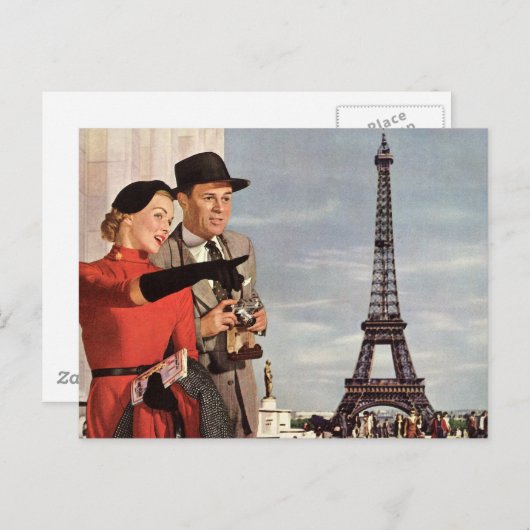 Eiffel Tower Briefkaart (Voorkant / Achterkant)