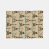 Eiffel Tower Briefkaart Fleece Blanket Deken (Voorkant (Horizontaal))