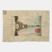 Eiffel Tower Briefkaart Kitchen Towel Theedoek (Horizontaal)
