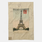 Eiffel Tower Briefkaart Kitchen Towel Theedoek (Verticaal)