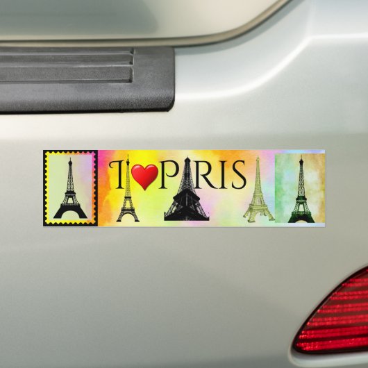 Eiffel Tower Bumpersticker (Op auto)