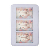 Eiffel Tower Butterflies and Flowers Badmat (Voorkant Verticaal)