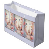 Eiffel Tower Butterflies and Flowers Groot Cadeauzakje (Voorkant Gekanteld)