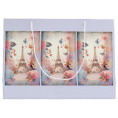 Eiffel Tower Butterflies and Flowers Groot Cadeauzakje (Achterkant)