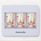 Eiffel Tower Butterflies and Flowers Muismat (Voorkant)