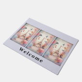 Eiffel Tower Butterflies and Flowers Welcome Deurmat (Schuin)