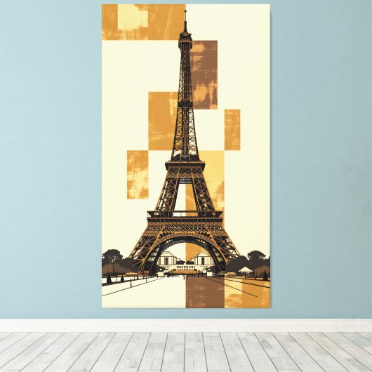 Eiffel Tower Canvas Afdruk (Insitu (Houten vloer))