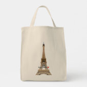 Eiffel Tower Chic Canvas Tote Bag (Achterkant)
