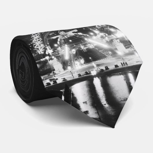 EIFFEL TOWER City of Light Paris Frankrijk Mannen Stropdas (Opgerold)