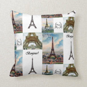 Eiffel Tower Collage Pillow Kussen