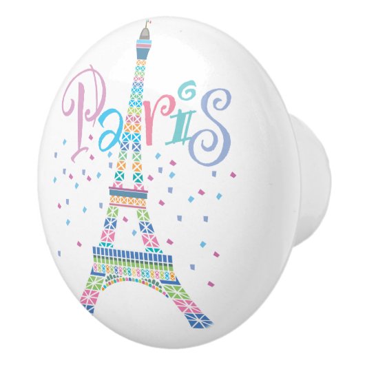 Eiffel Tower Confetti Ceramic Knob. Keramische Knop (Rechts)