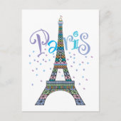 Eiffel Tower Confetti-postkaart Briefkaart (Voorkant)