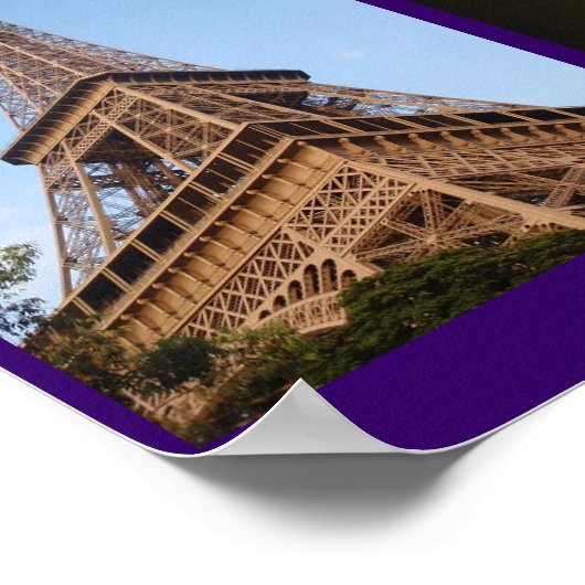 Eiffel Tower dag en nacht Poster (Hoek)