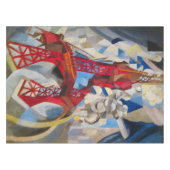 Eiffel Tower Delaunay Abstracte Cubist Painting Tafelkleed (Voorkant (Horizontaal))