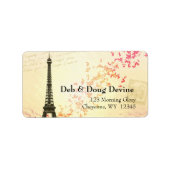 Eiffel Tower Designer-labels Pas getrouwd Etiket (Voorkant)