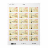 Eiffel Tower Designer-labels Pas getrouwd Etiket (Full Sheet)