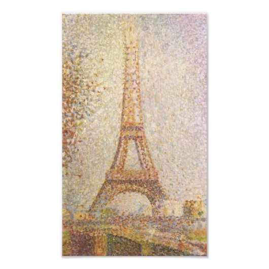 Eiffel Tower door Georges Seurat Foto Afdruk (Voorkant)