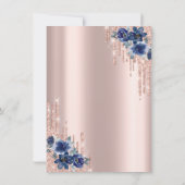 Eiffel Tower, Drivers Blue Quinceañera Kaart (Achterkant)