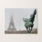 Eiffel Tower en Bir-hakeim beeld op een slechte da Legpuzzel (Horizontaal)