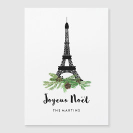 Eiffel Tower en Pine Modern Joyeux Noel