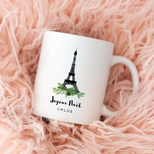 Eiffel Tower en Pine   Modern Joyeux Noel Koffiemok