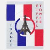 Eiffel Tower en vlag van Frankrijk Fleece Blanket Deken (Voorkant)