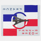 Eiffel Tower en vlag van Frankrijk Fleece Blanket Deken (Voorkant (Horizontaal))