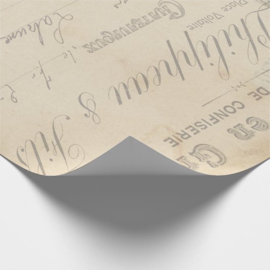 Eiffel Tower Ephemera 60 lb ontkoppelpapier Cadeaupapier (Hoek)