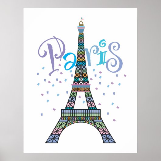 Eiffel Tower Fantasy poster (Voorkant)