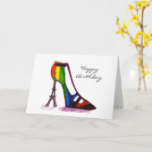 Eiffel Tower Fantasy Shoe Birthday Card Kaart (Gele Bloem)