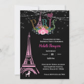 Eiffel Tower Floral Paris Kaart (Voorkant)