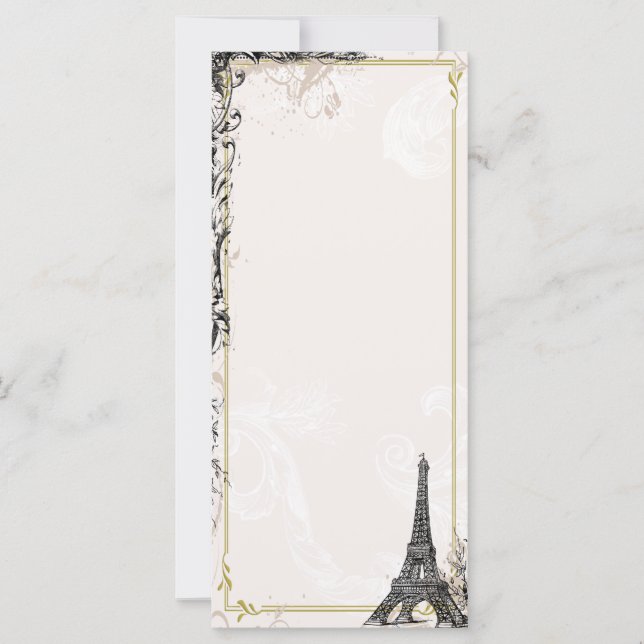 Eiffel Tower-fotokaart (Voorkant)