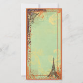 Eiffel Tower-fotokaart - Uitnodiging of menu (Voorkant)
